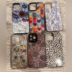 Floral and Patterned Phone Case Set